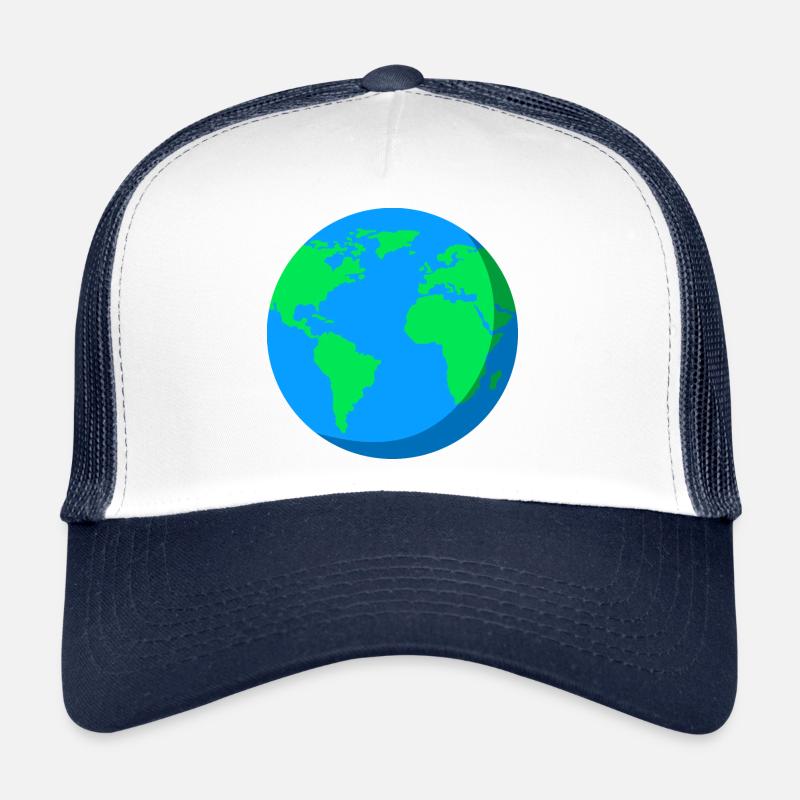 Globe Globe Monde Terre Planète Continent Océan Casquette trucker 