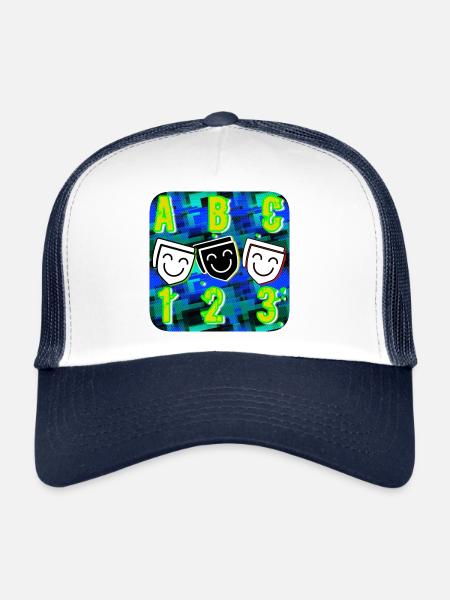 ABC_123 - Trucker Cap - white/navy - Front
