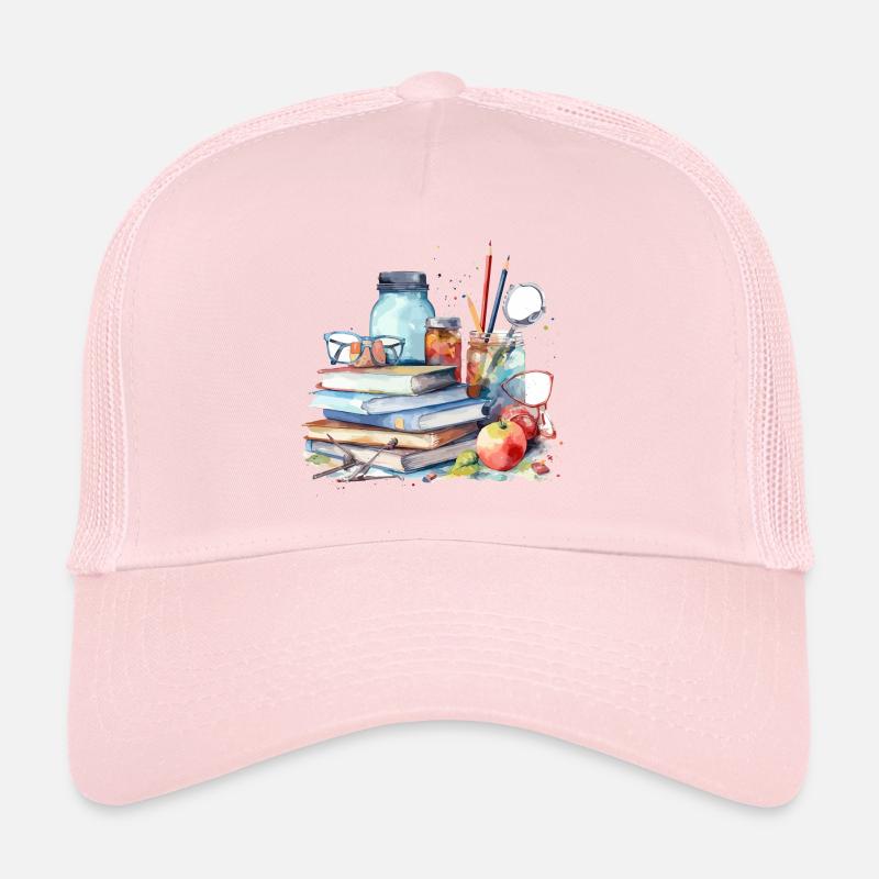 Aquarellbücher Illustration Trucker Cap