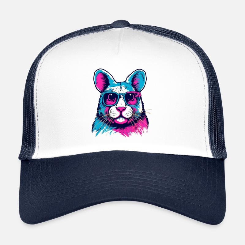 Neonfarben-Hund mit Sonnenbrille Trucker Cap