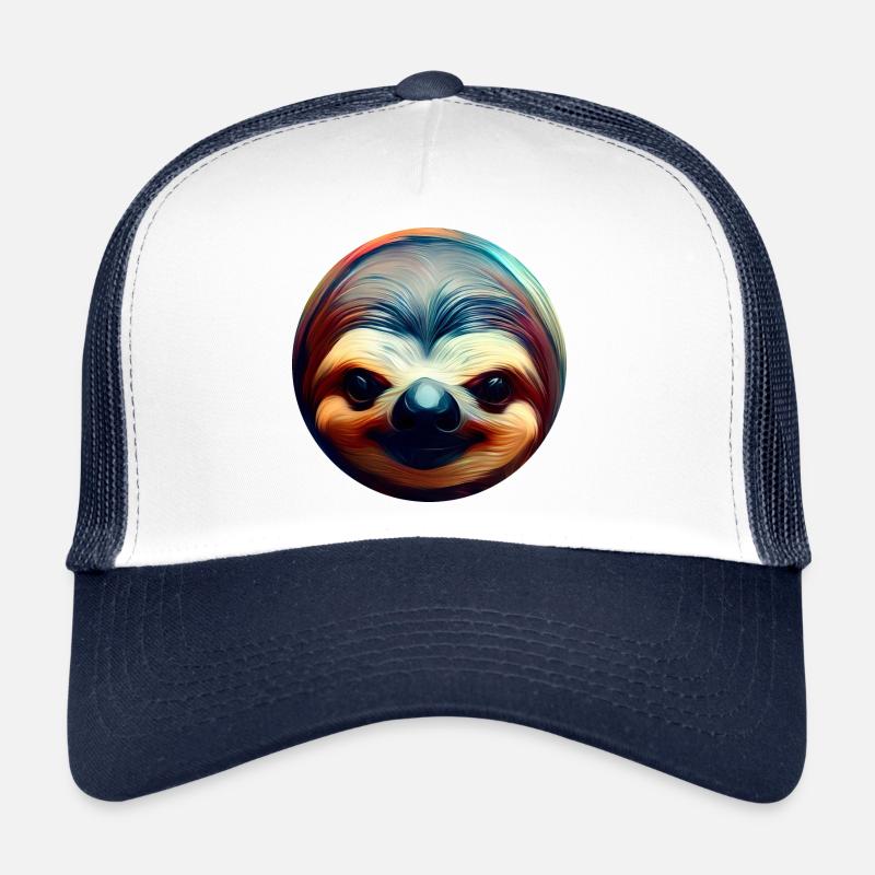 Buntes abstraktes Faultier, Kreatives Tierdesign Trucker Cap