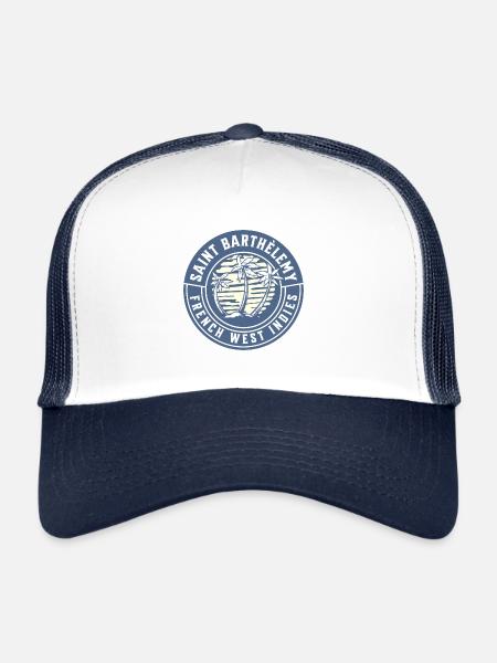 Saint Barthelemy West Indies - Trucker Cap - white/navy - Front