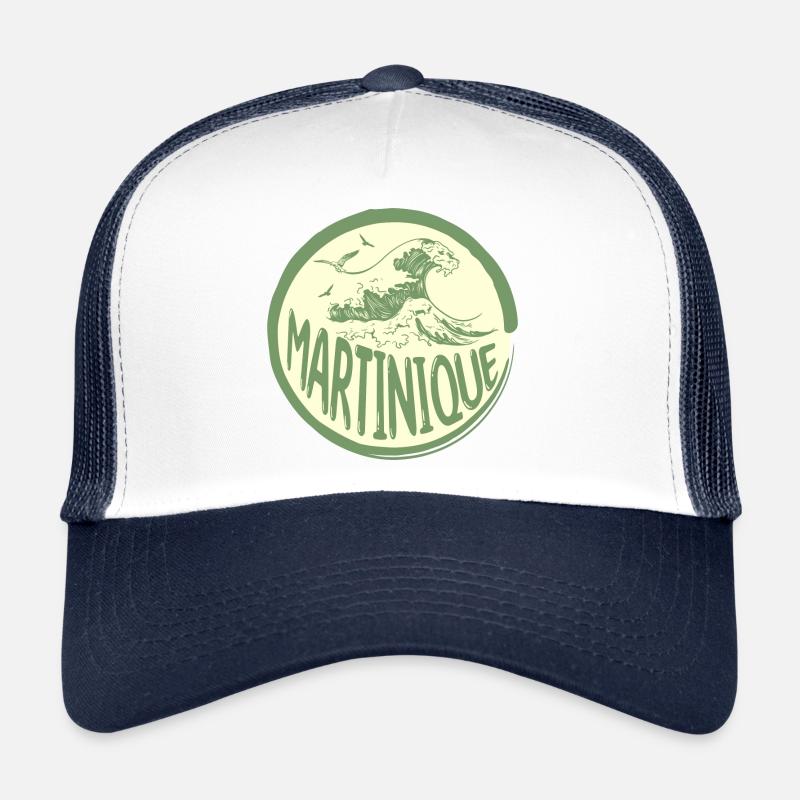 Martinique Caribbean Waves - Trucker Cap - white/navy