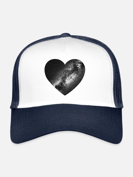 Cœur pour les étoiles - Casquette trucker  - blanc/marine - Devant