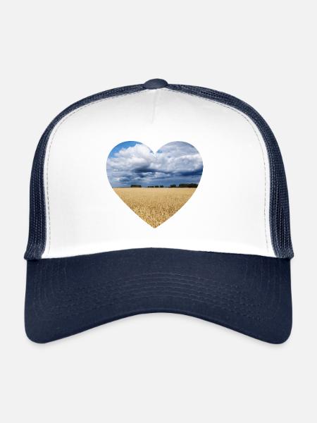 Heart for nature - Trucker Cap - white/navy - Front