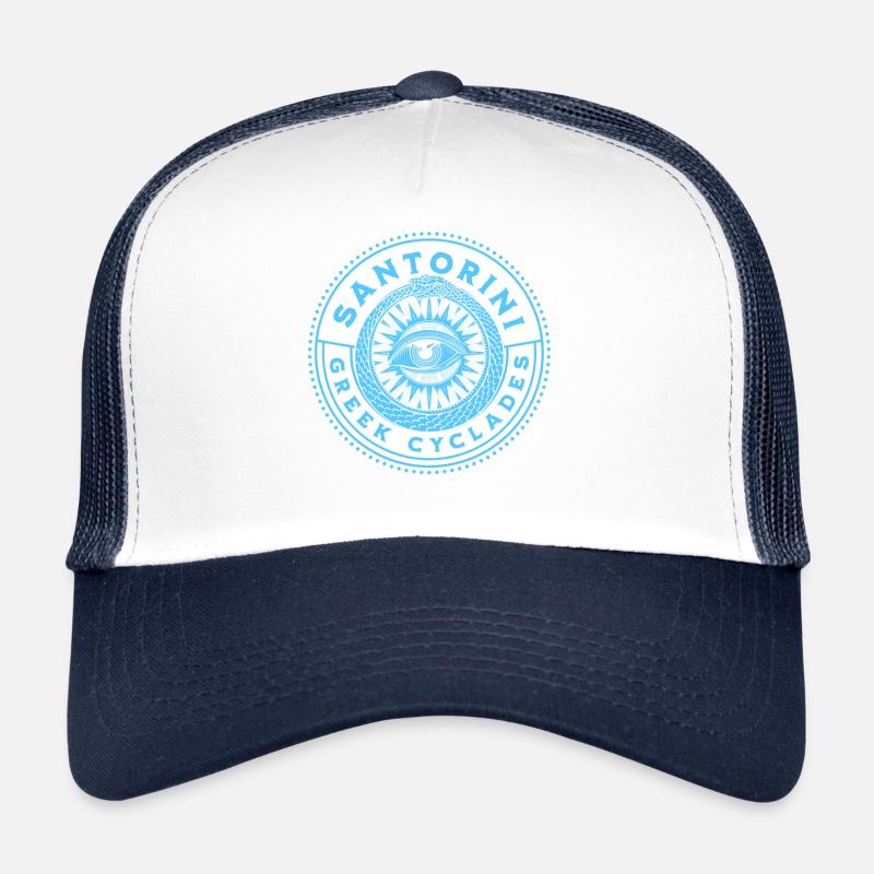 Griechisches Auge Santorini Souvenir Trucker Cap