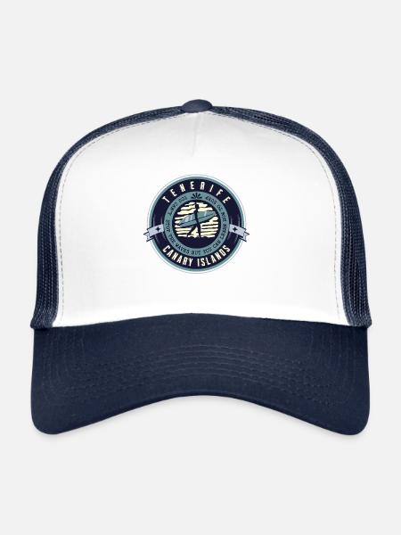 Tenerife Canary Islands Sunset Surfer - Trucker Cap - white/navy - Front