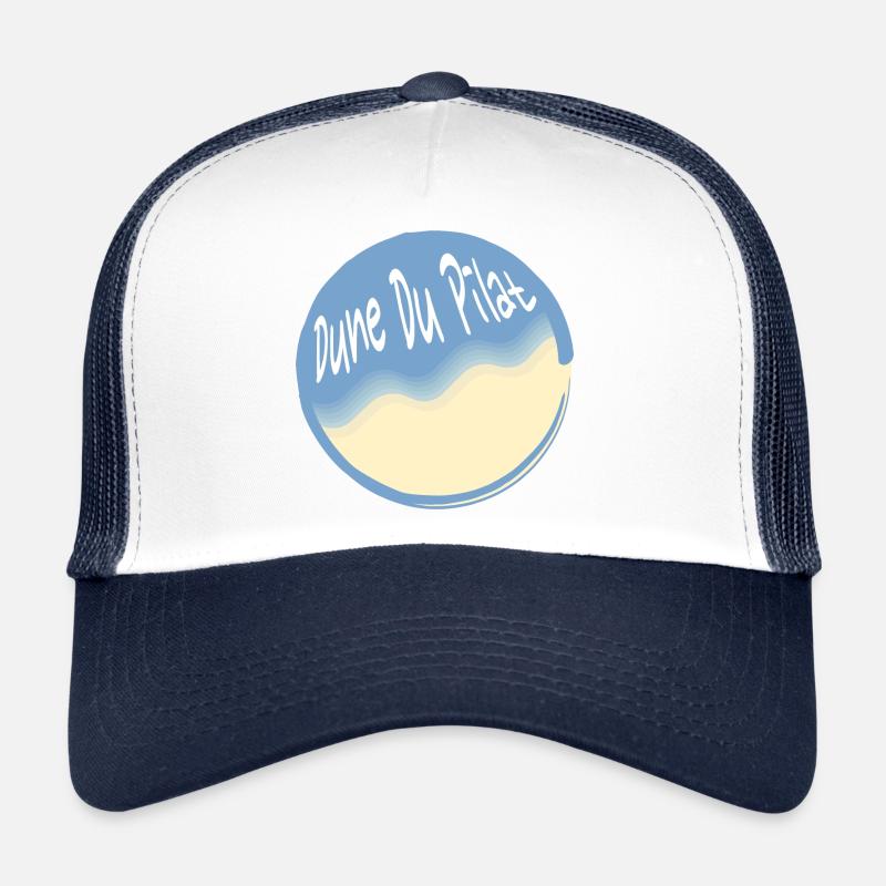 Dune du Pilat Plage d’Arcachon - Casquette trucker  - blanc/marine