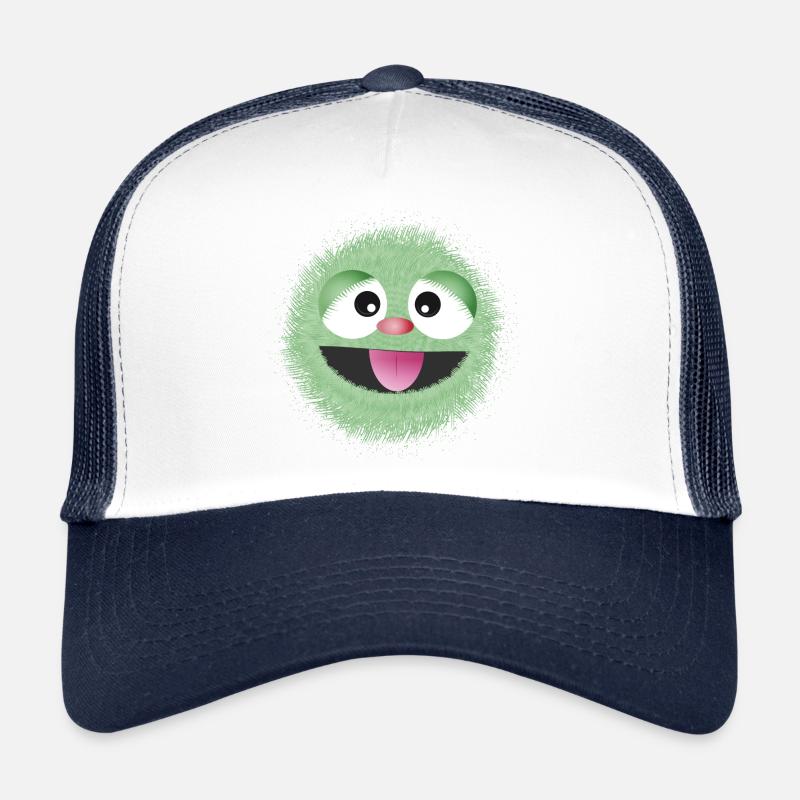 cuddly mint green funny monster face Trucker Cap