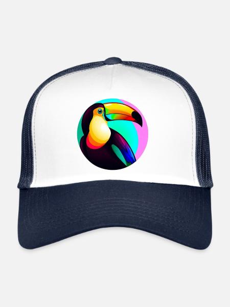 Toucan - Casquette trucker  - blanc/marine - Devant