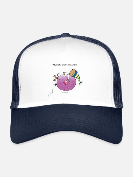 Never Stop Dreaming - Trucker Cap - Weiß/Navy - Vorne
