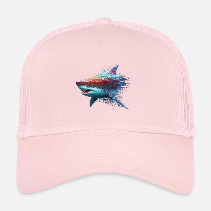 Requin cool et coloré Casquette trucker 
