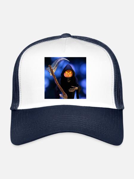 The Grim Reaper for Halloween - Trucker Cap - white/navy - Front