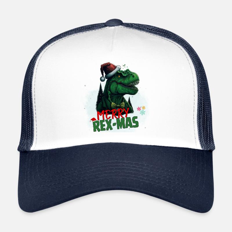 Ugly Christmas (Merry Rex-Mas) - Trucker Cap - white/navy