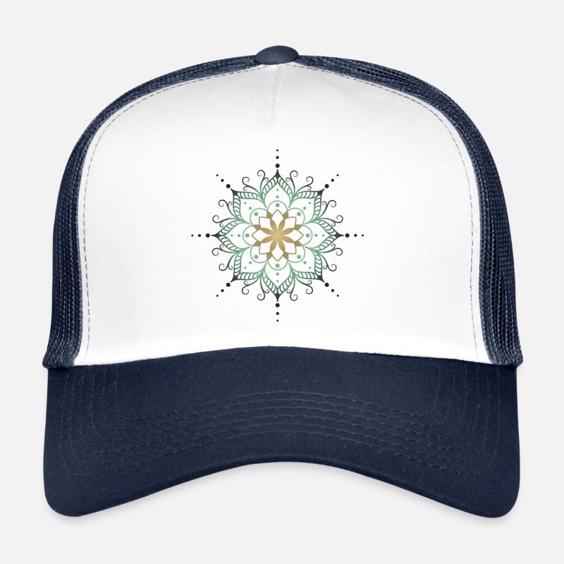 Mandala aux couleurs froides Casquette trucker 