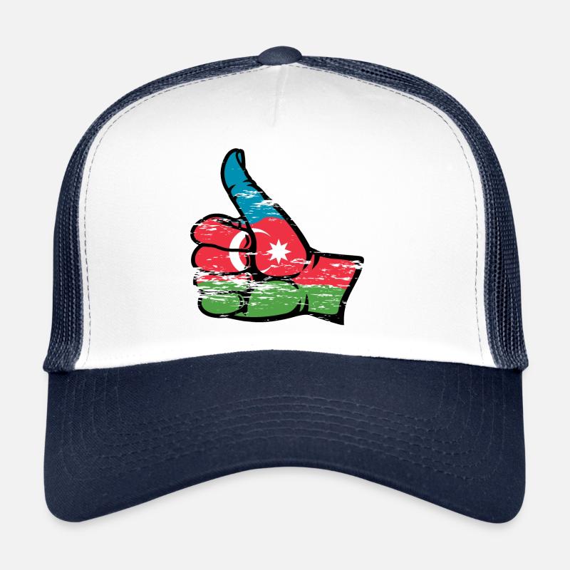Aserbaidschan Flagge alles klar Symbol used Trucker Cap