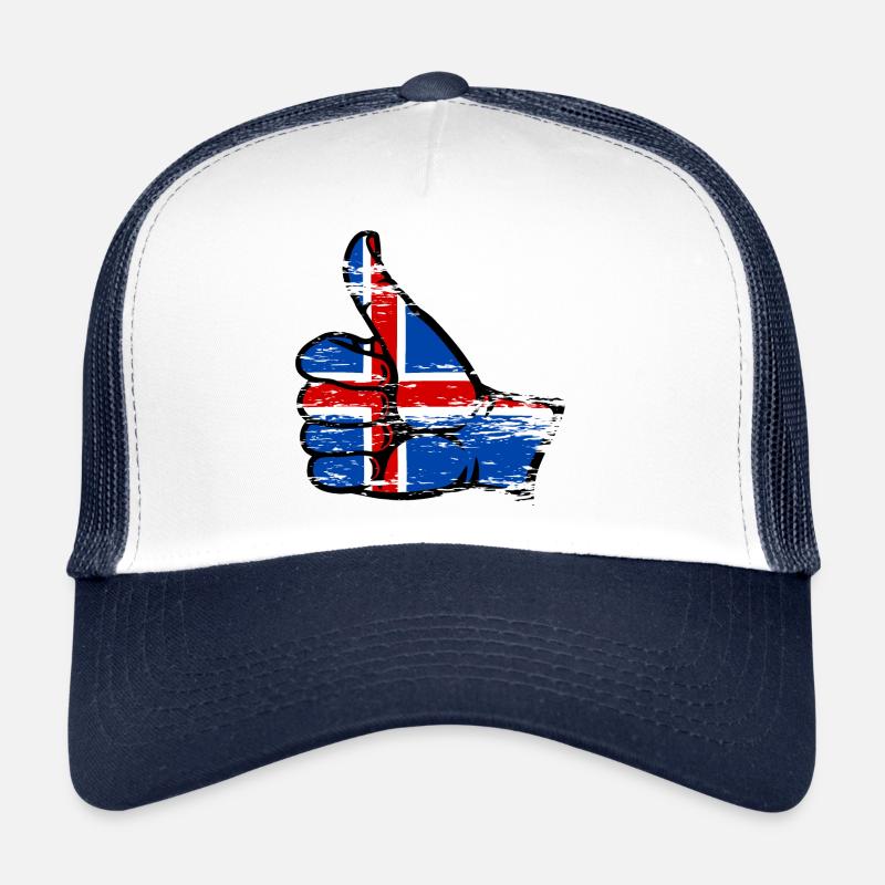 Iceland Flag All Clear Icon Used Trucker Cap