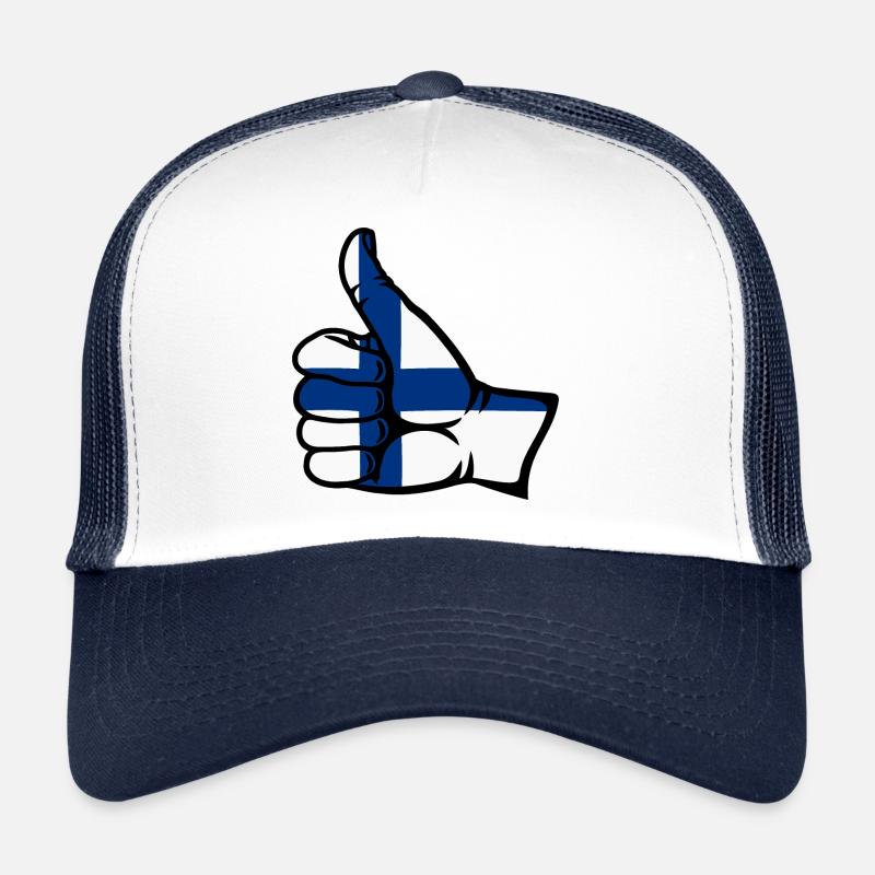 Finland Flag All Clear Icon Trucker Cap