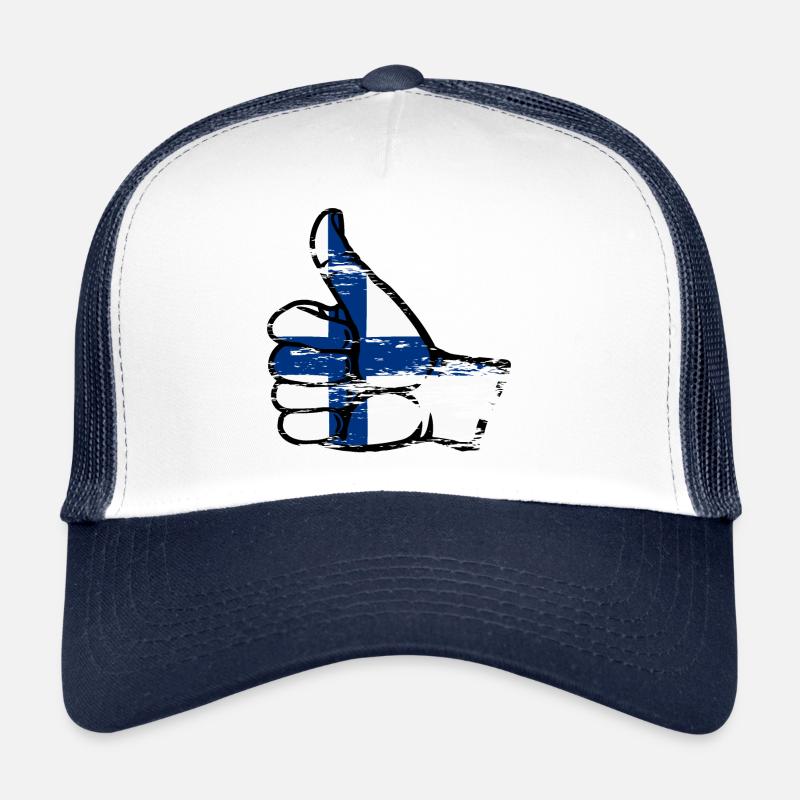 Finlande Drapeau Tout Effacer l’icône utilisée Casquette trucker 