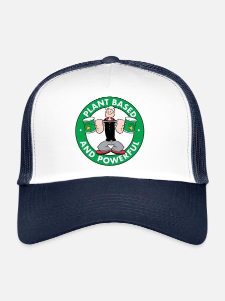 Popeye Plant Based And Powerful Spinach - Casquette trucker  - blanc/marine - Devant
