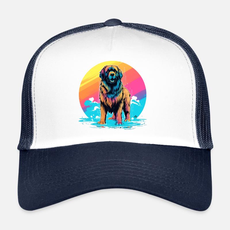 debout Leonberg chien couleur arc-en-ciel Casquette trucker 