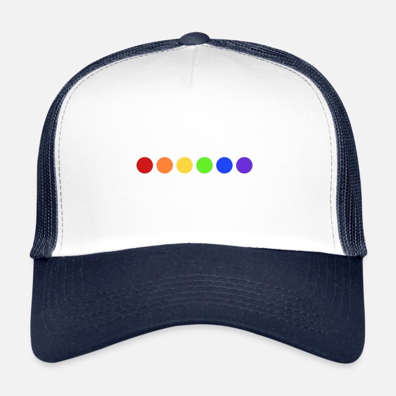 Rainbow Color Wheels - Trucker Cap - white/navy