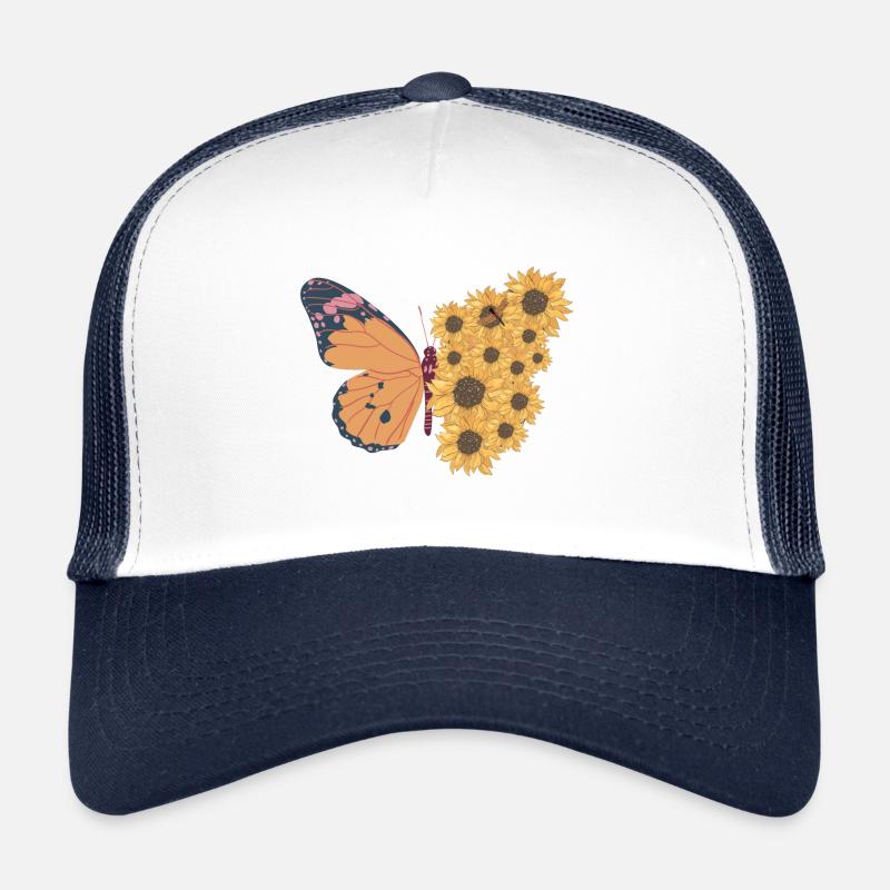 Schmetterlingssommer Sonnenblumen Trucker Cap