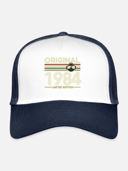 1984 - Casquette trucker  - blanc/marine