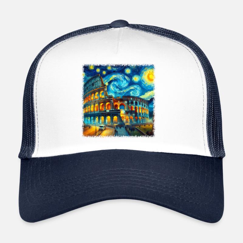 Style de la nuit étoilée du Colisée Van Gogh Casquette trucker 