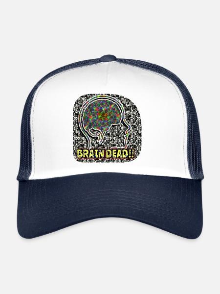 Brain Daed !! - Trucker Cap - white/navy - Front