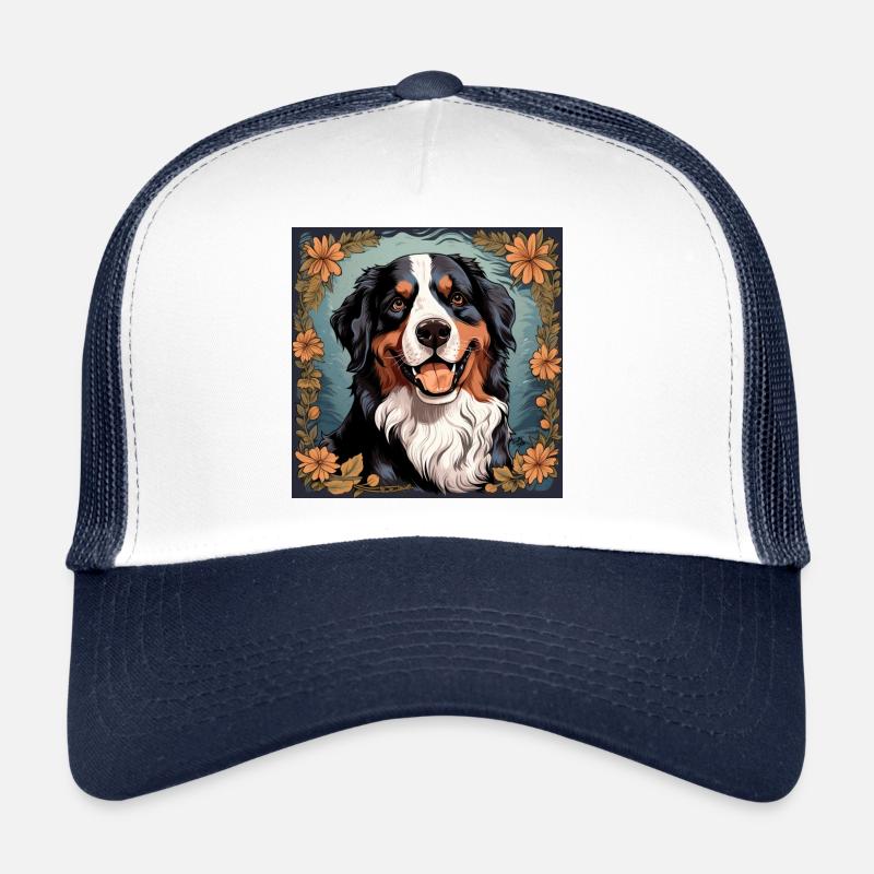 Bouvier bernois tête de chien chien design rétro Casquette trucker 