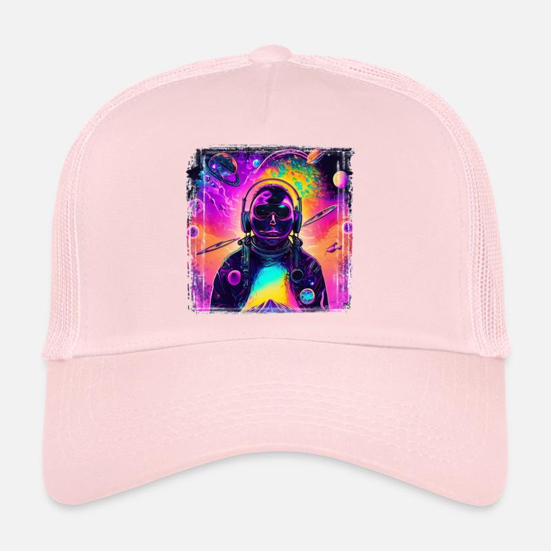 Astronaute néon au Cosmic Psychedelic Casquette trucker 