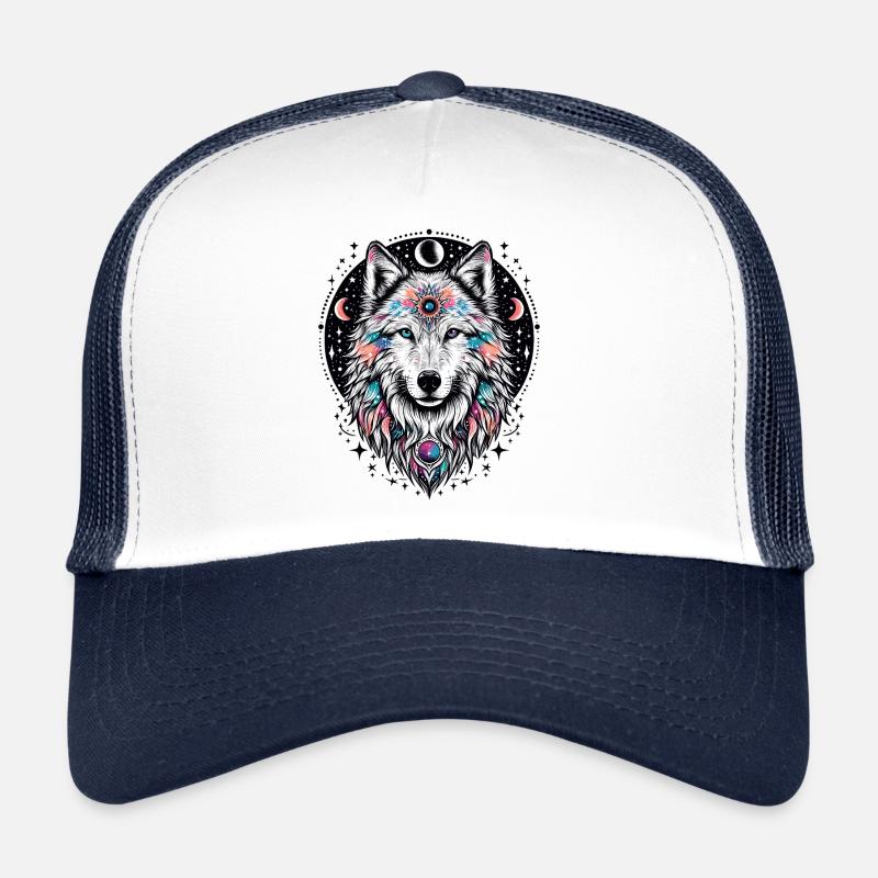 WOLF, COSMIC, UNIVERSE, PLANET, STARS, GALAXY, WORLD Trucker Cap