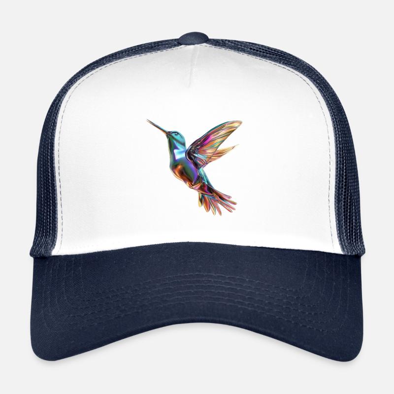 flying chromatic hummingbird Trucker Cap
