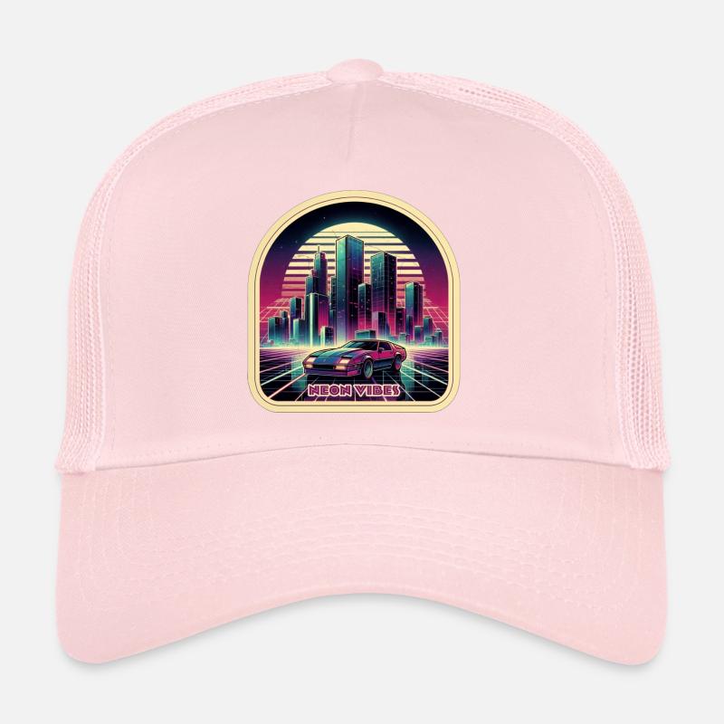 Autocollant de voiture néon Casquette trucker 