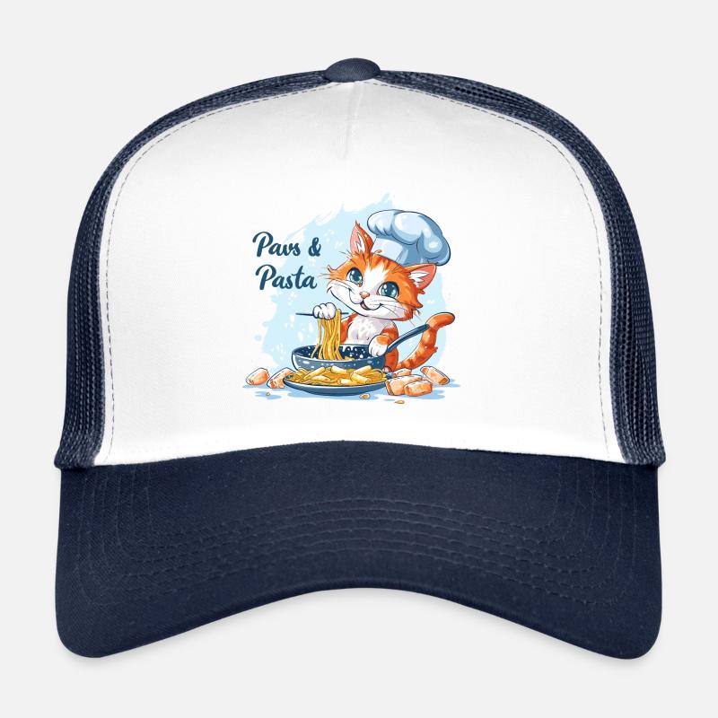 Pfoten und Pasta Paws and Pasta Tier Sprüche Trucker Cap