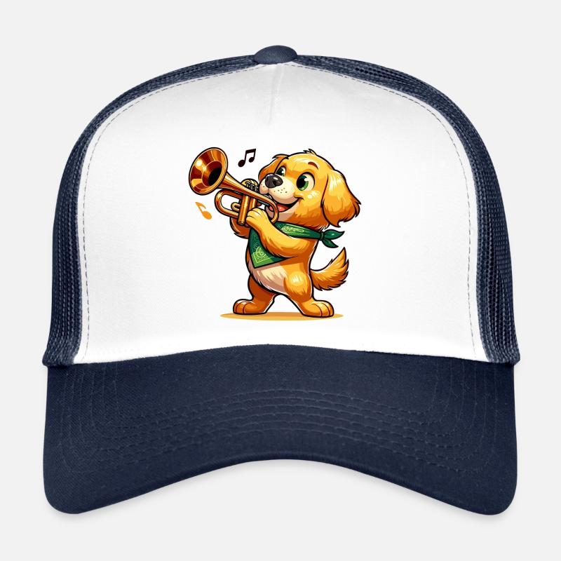 Golden Retriever jouant du piano Casquette trucker 