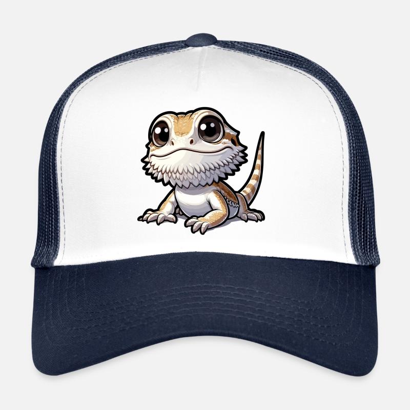 Mignon Barbu Dragon Dessin Gecko Lézard Casquette trucker 