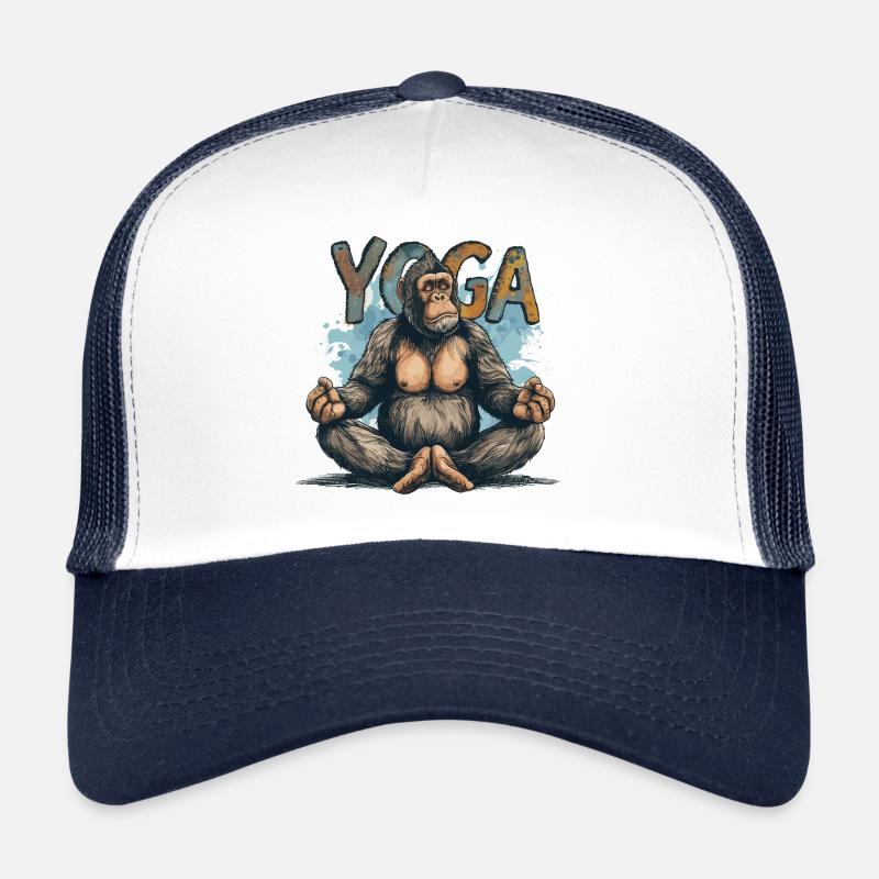 Yoga Singe Relaxation Chilling Méditation Namaste Casquette trucker 