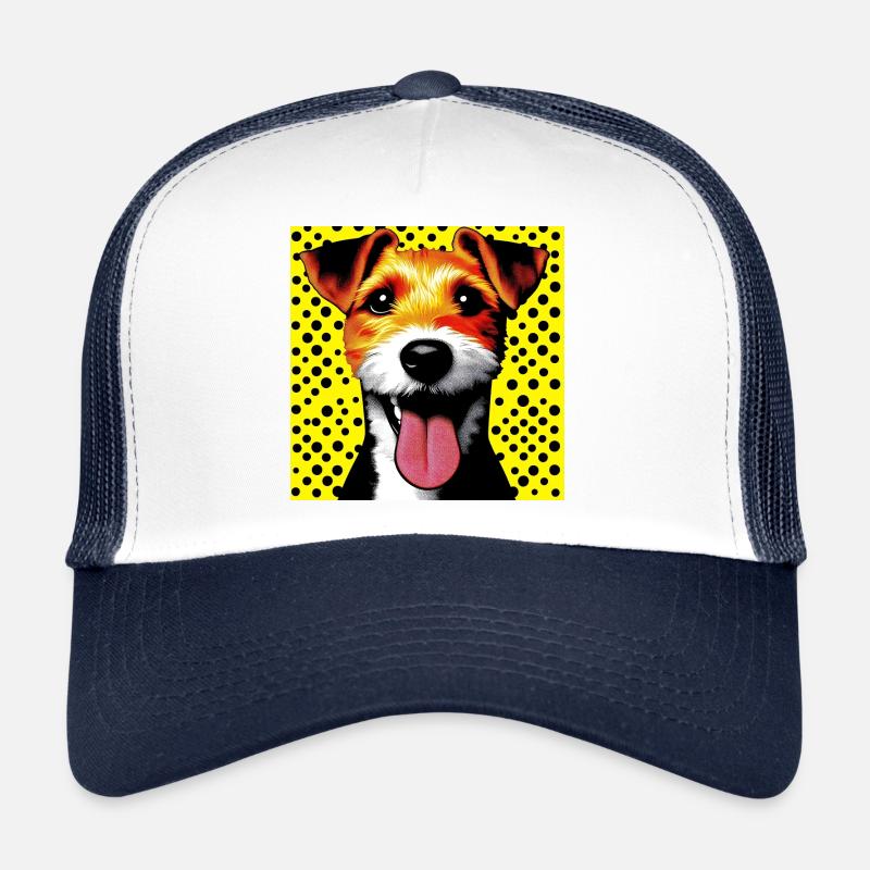 Chien Fox Terrier Jack Russell Pop Art Casquette trucker 