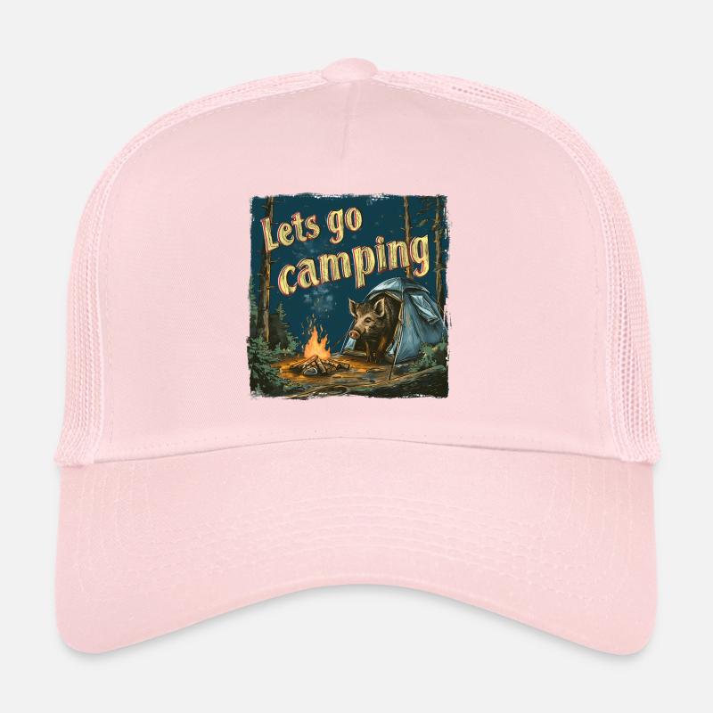 Allons camper Sanglier Aventure Camping Casquette trucker 