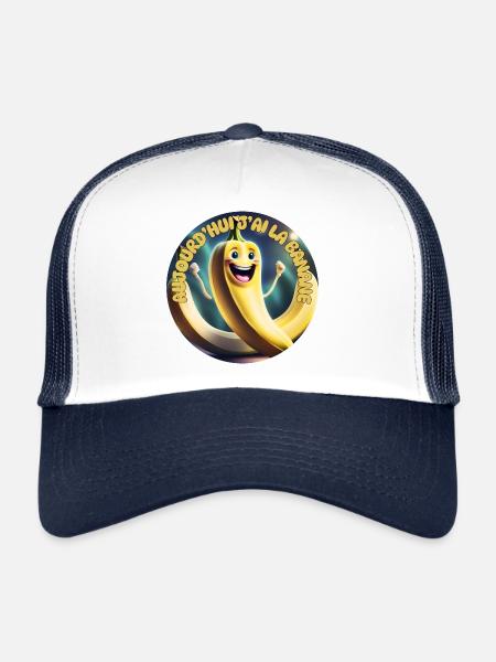 Aujourd'hui j ai la Banane - Casquette trucker - blanc/marine