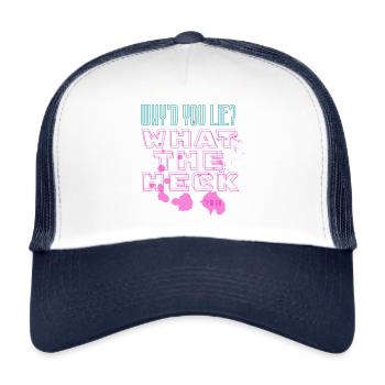 What The Heck - Trucker Cap - Weiß/Navy - Vorne