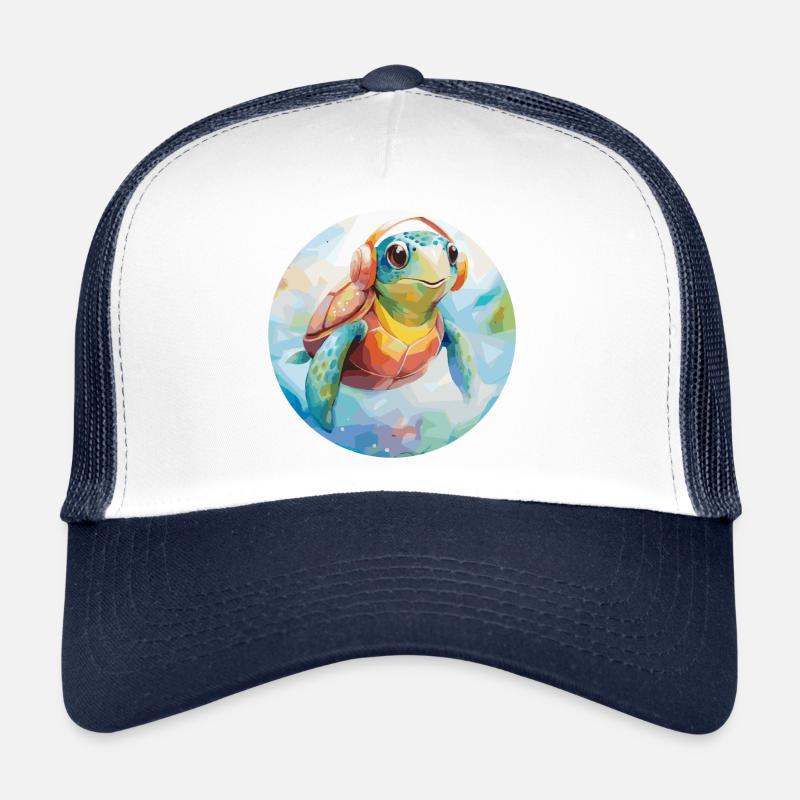 Beach Joy : Chemise tortue colorée Casquette trucker 