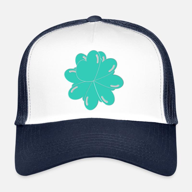 gekreiseltes grünes Herz 3D Trucker Cap