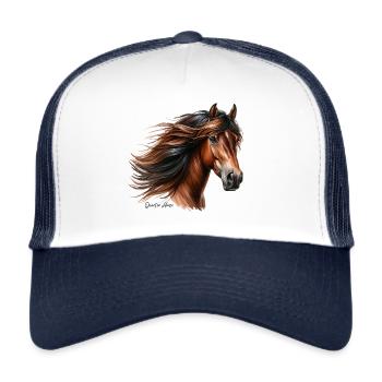 Quarter Horse - Trucker Cap - white/navy - Front