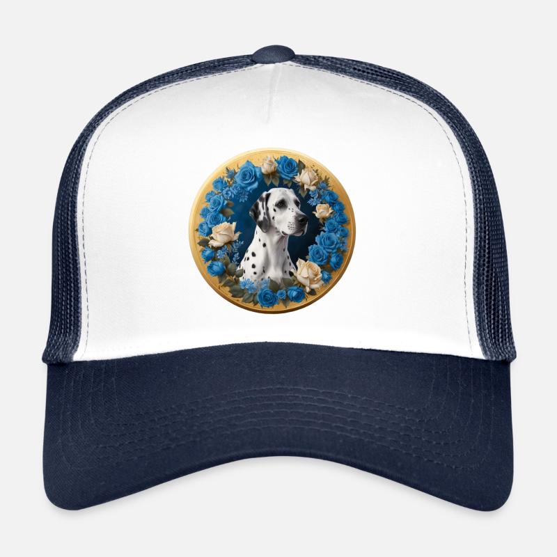 Dalmatien et roses bleues Casquette trucker 