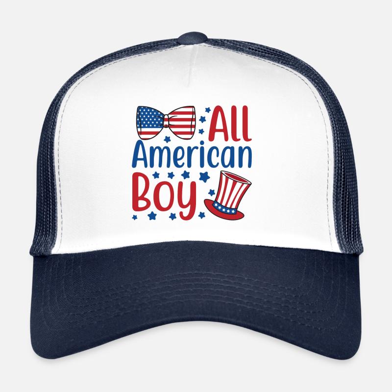 Jour de l’indépendance de tous les garçons américains Amérique Casquette trucker 