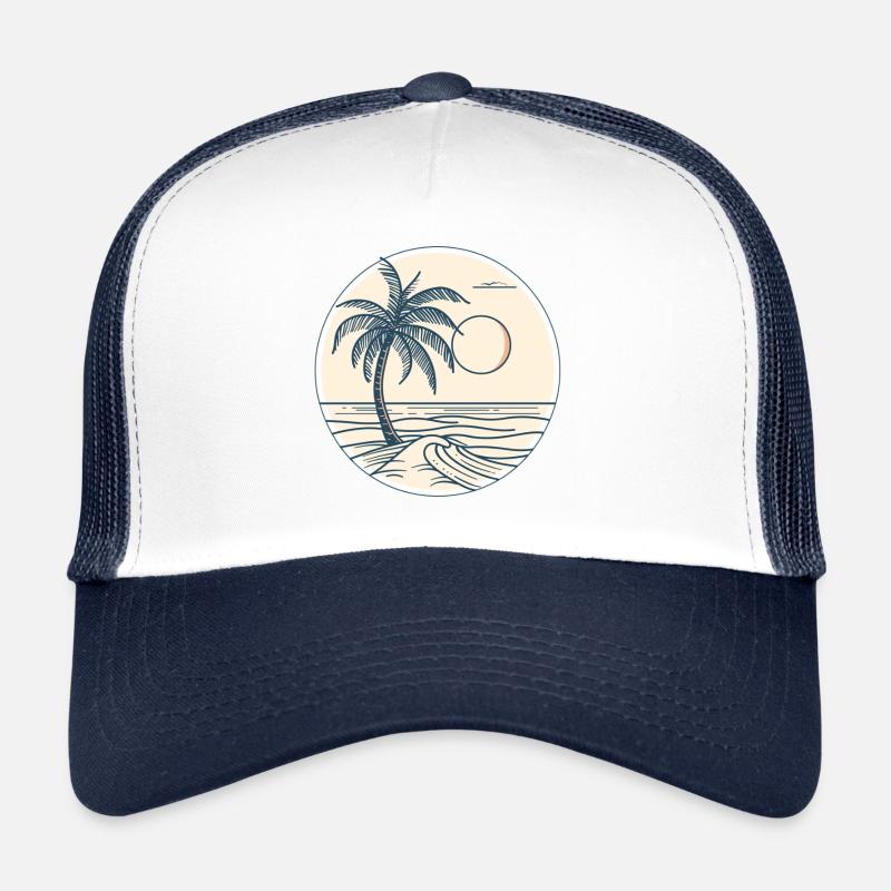 Coucher de soleil à Palm Beach Casquette trucker 