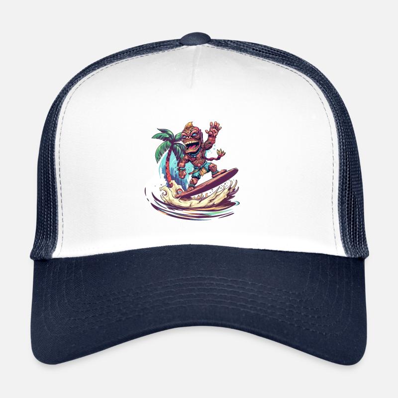 Tiki Statue Surfeur Casquette trucker 